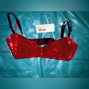 Dead stock NWT vintage Dolce and Gabbana sequin bra top ! Size 42 Italy- 34.5 in